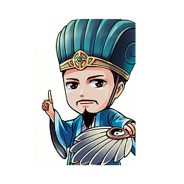 卡通青年诸葛亮古典人物插画免抠