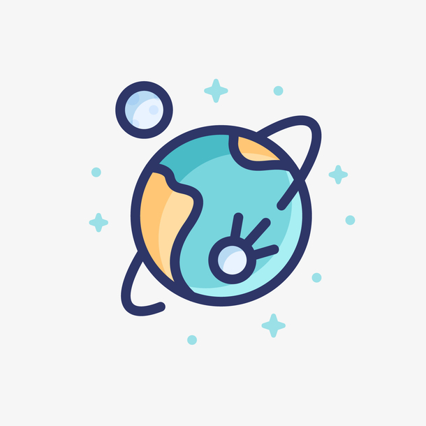 地球的圆形的图标