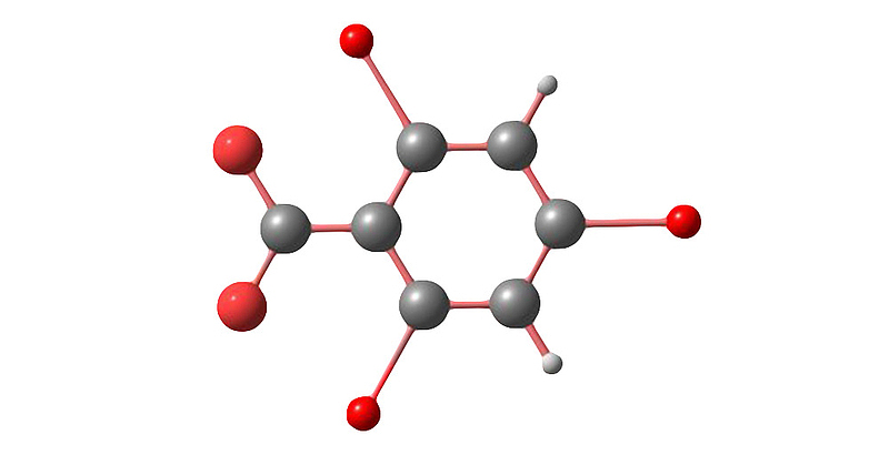 黑色三溴苯甲酸分离结构分子形状