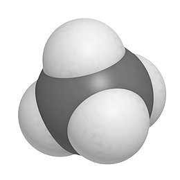 黑色甲烷分子形状素材