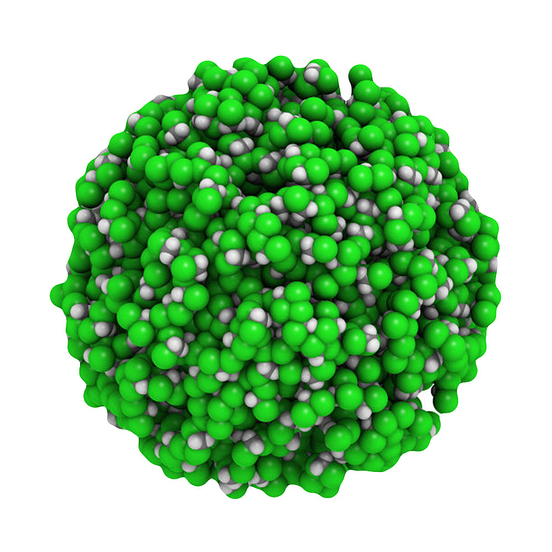 绿色圆形二氯甲烷分子形状素材
