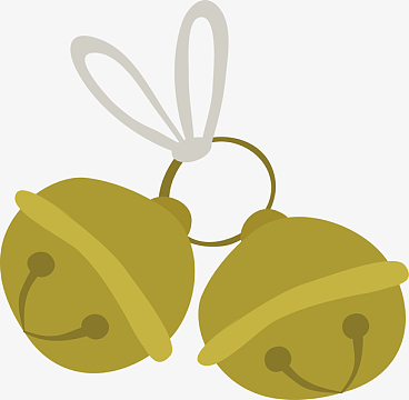 圣诞黄色铃铛素材_圣诞黄色铃铛图片元素-觅元素