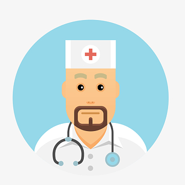 卡通医院人物设计aipng卡通人物头像png彩绘职业人物头像矢量aipng