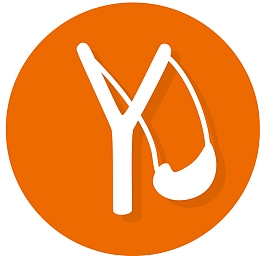 圆形矢量卡通弹弓LOGO