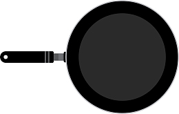 黑色圆形矢量扁平铁锅