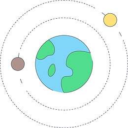 线条地球星球