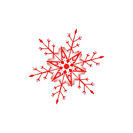 红色雪花