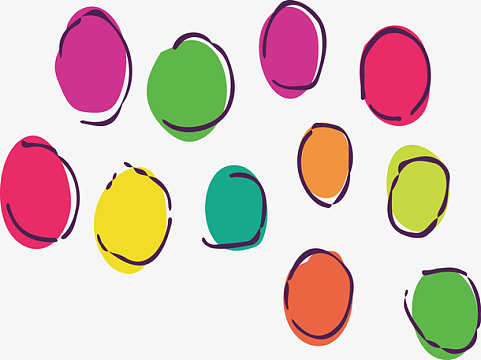 多种颜色圆形色块