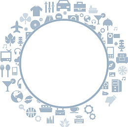 圆形环绕图标元素背景