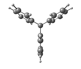 黑色三苯甲基自由基分子形状素材