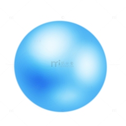 矢量蓝色质感五彩球