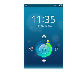 圆形旋转解锁界面