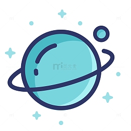 蓝色星球星星图标