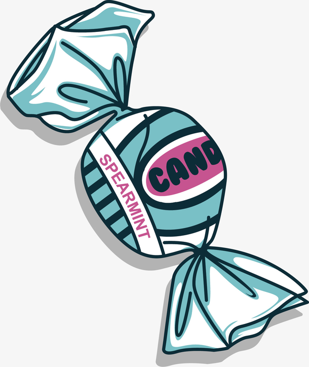 矢量图绿色的糖果