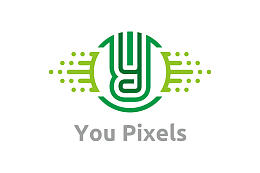 创意的黄绿色字母logo