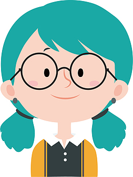 矢量图戴眼镜的女孩