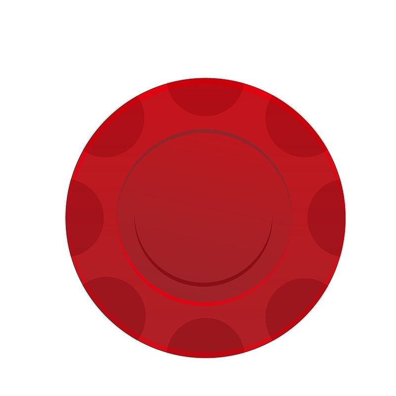 红色圆形筹码