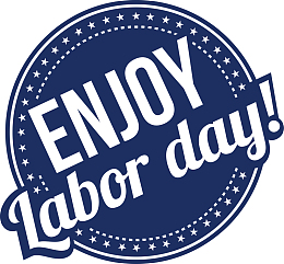 蓝色劳动节标签