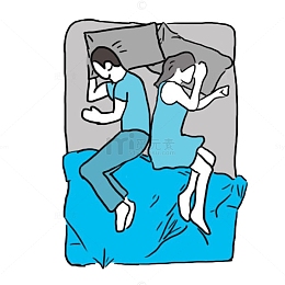 情侣睡姿背对着睡觉