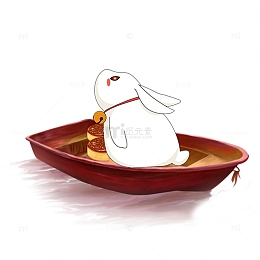 乘船的小兔子设计