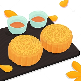 矢量中秋月饼下载
