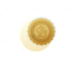 矢量金色月饼下载