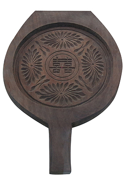 双喜字木刻月饼模具