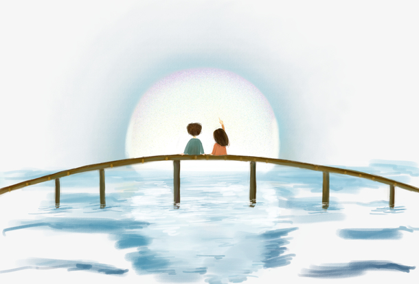 关键词 : 卡通手绘,创意,动漫动画,简约,日出,坐在桥上的情侣[声明]