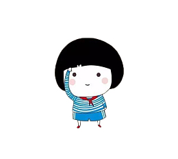 手绘 卡通 红领巾 女孩