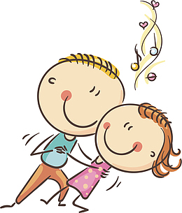 矢量图一起起舞情侣