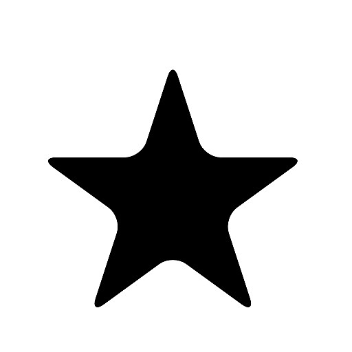 黑色五角星图标