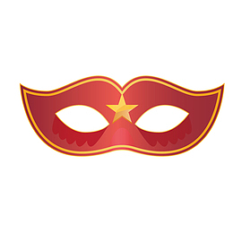 矢量红色面具下载