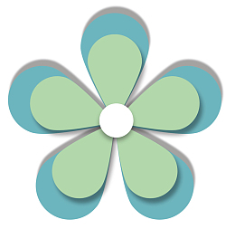 小清新剪纸花卉元素