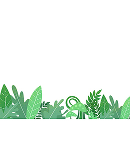 小清新春日风光嫩绿树叶植物装饰