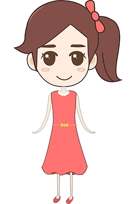 小清新漂亮的女孩免抠图