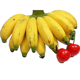 一串黄色小清新淘宝小米蕉樱桃免