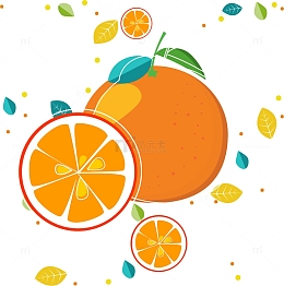 创意夏季水果橙子插画设计