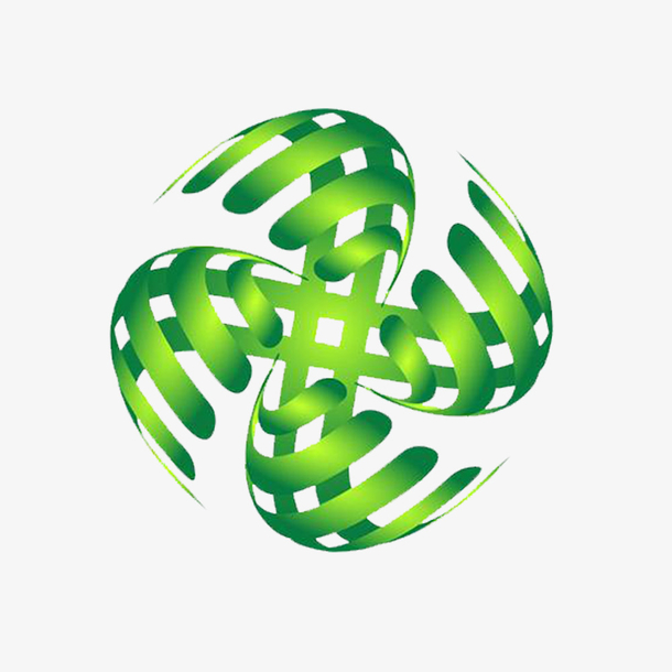 小清新绿色的无污染的标志png