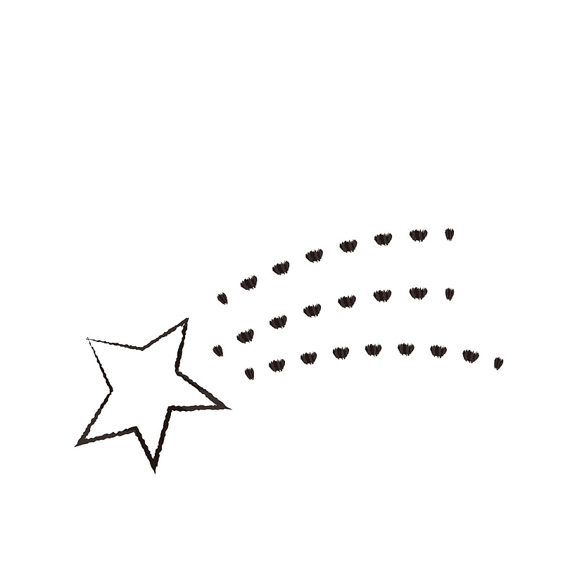 简笔画手绘的五角星