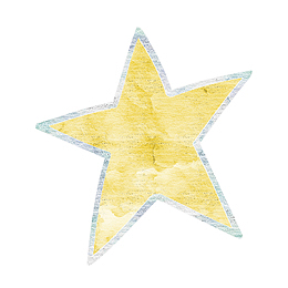 黄色星星的粉笔画