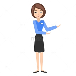 卡通女性销售员人物