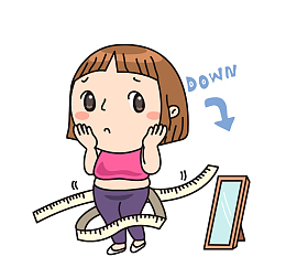 卡通减肥女人免抠图