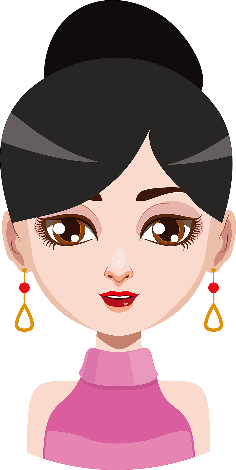 矢量卡通女人素材图
