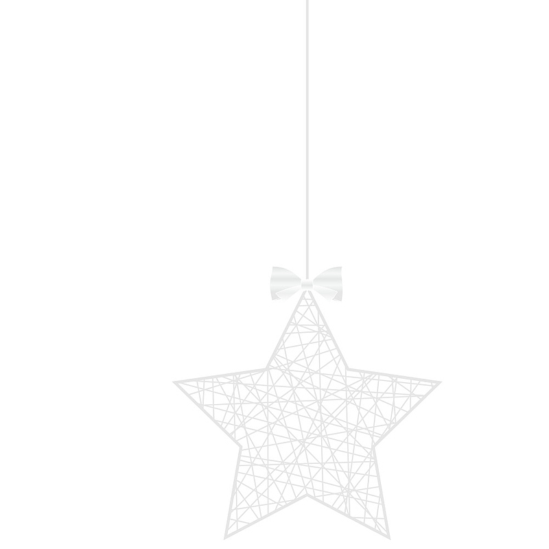 白色圣诞节五角星装饰
