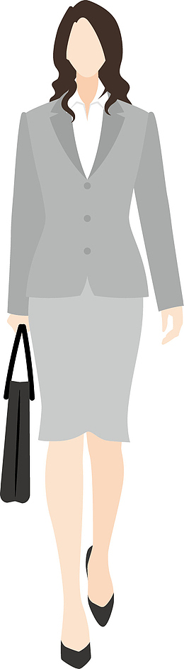 公司女职员矢量素材图