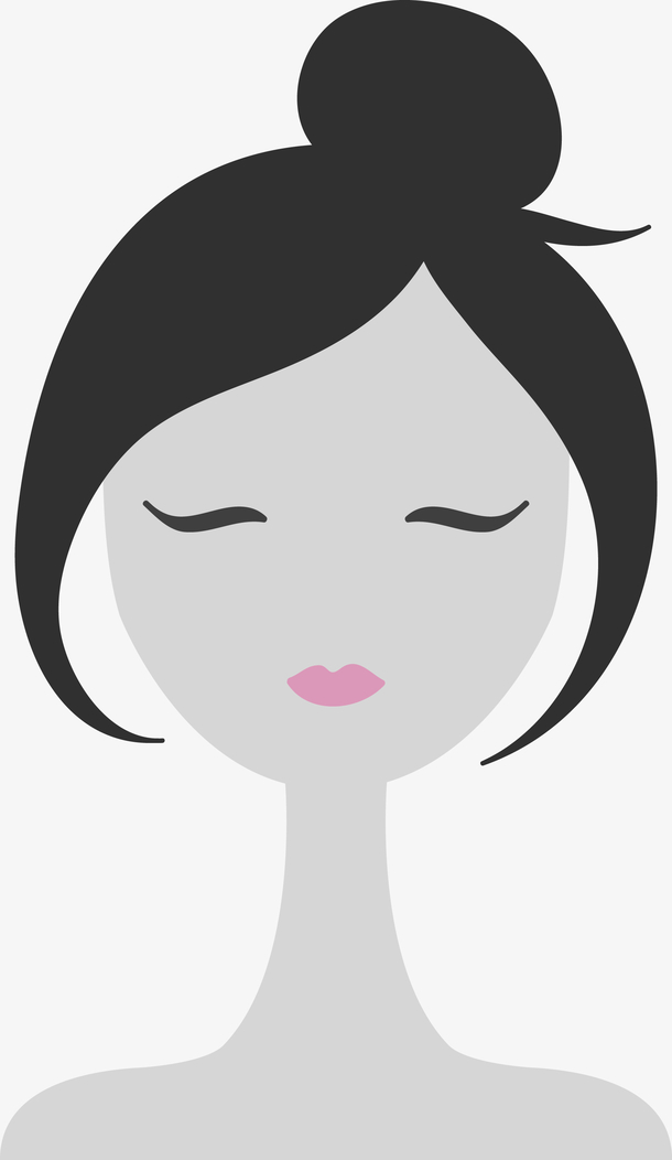 卡通丸子头女子素材图