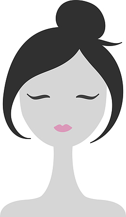 卡通丸子头女子素材图