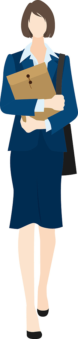 抱着文件的女性素材图