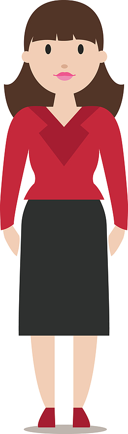 卡通女人五官素材图
