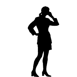 女人剪影